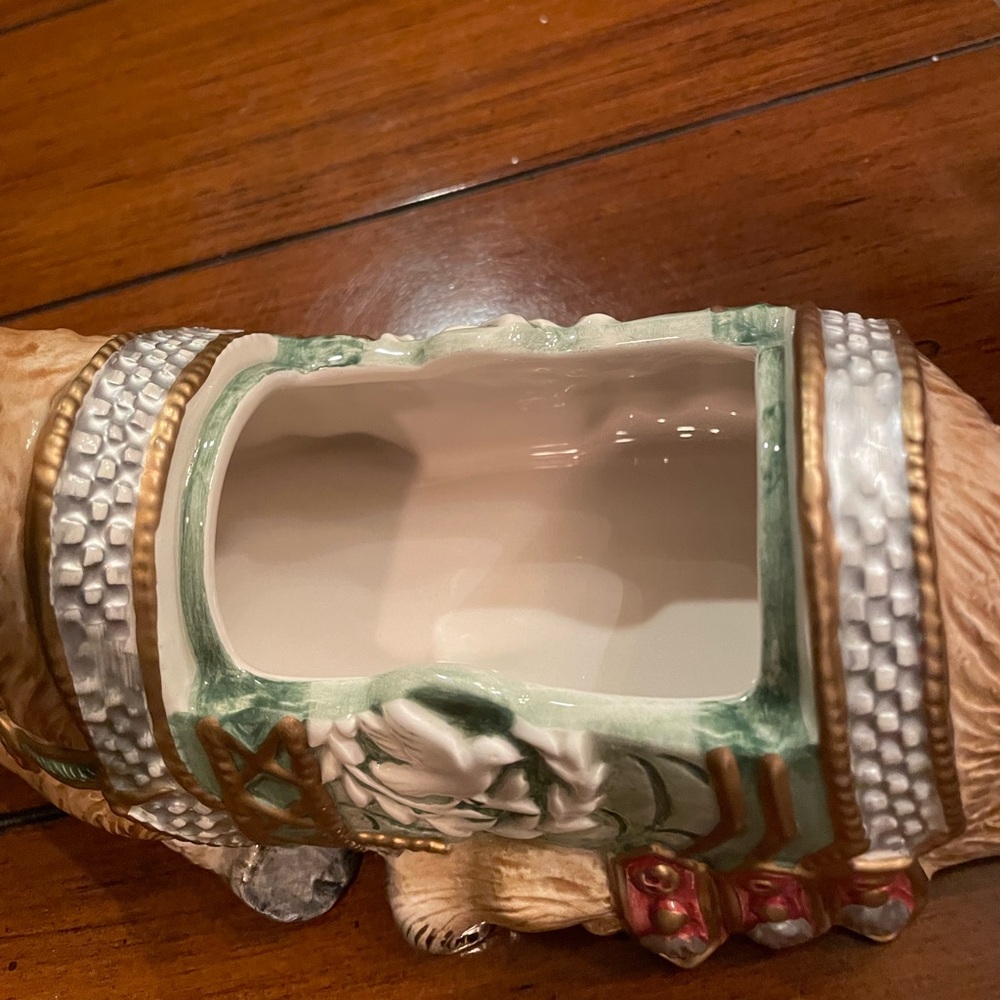 Fitz and Floyd Santa deer lidded trinket box from Georgian collection - Picture 12 of 17